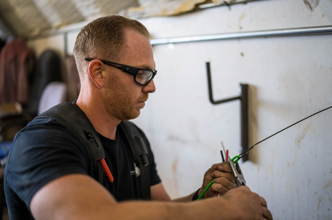Electrician Wearing Edge Safety Glasses