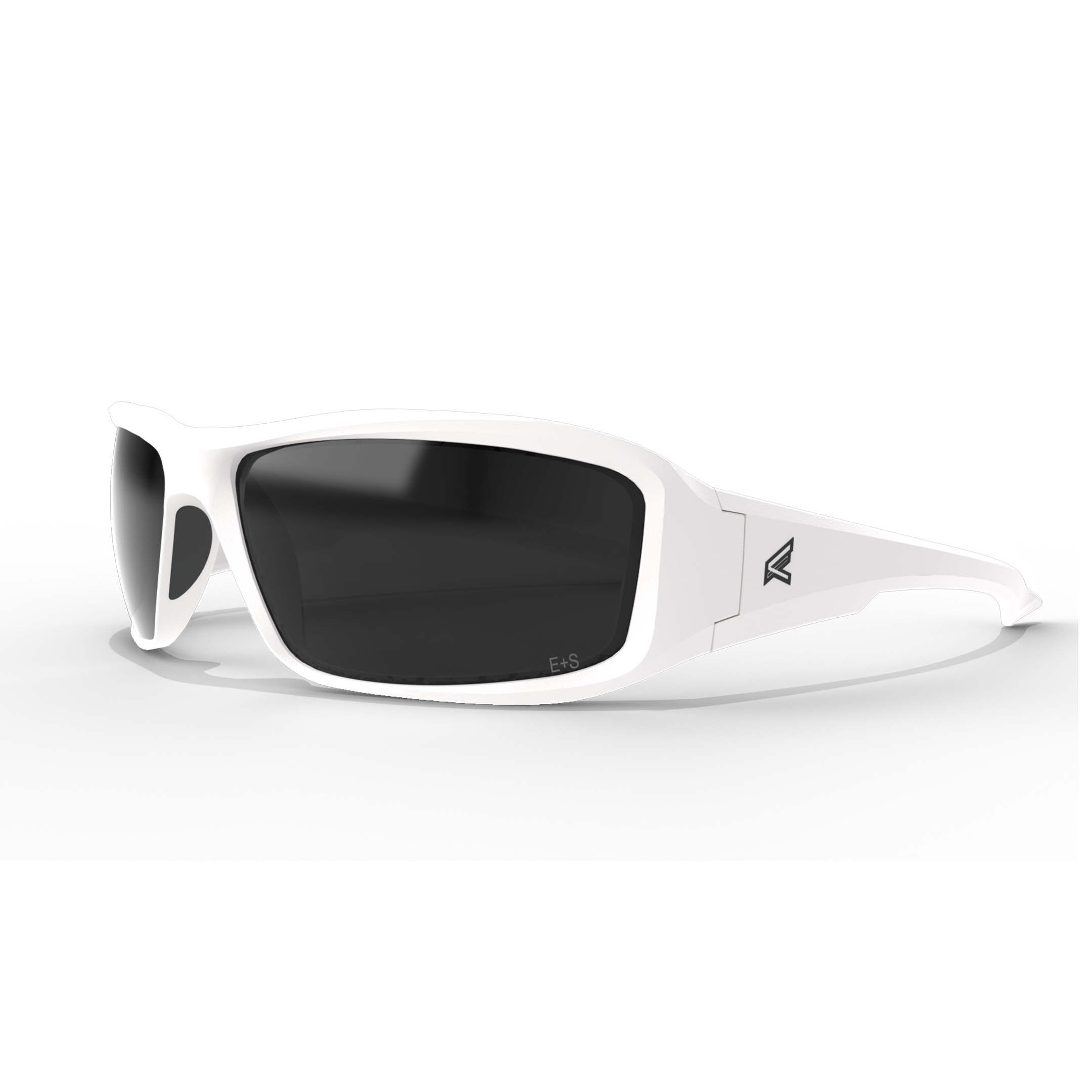 Product image for EDGE XB146 BRAZEAU WHITE FRAME SMOKE LENS SAFETY GLASSES