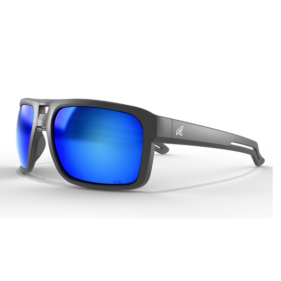 Highline Aqua Precision Blue Mirror Polarized Safety Glasses