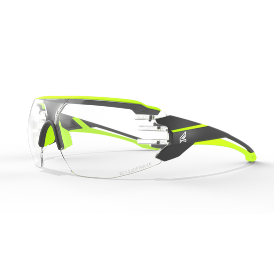 Taven Hi-Vis Yellow Vapor Shield Clear Anti-Fog Safety Glasses